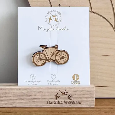 Broche en bois - Vélo sportif - LES PETITES HIRONDELLES