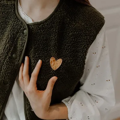 Broche laiton doré - Cœur - LES PETITES HIRONDELLES