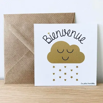 Papeterie bureau - Carte & enveloppe - Bienvenue - LES PETITES HIRONDELLES