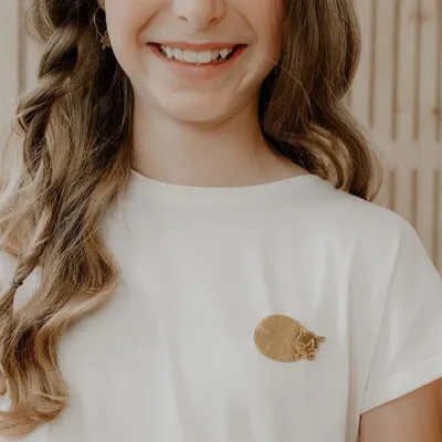 Broche laiton doré - Chat - LES PETITES HIRONDELLES