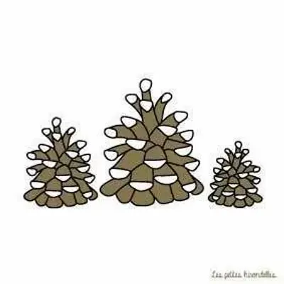 Papeterie bureau - Carte & enveloppe - 3 Pommes de Pin - LES PETITES HIRONDELLES
