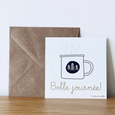 Papeterie bureau - Carte & enveloppe - Belle journée ! - LES PETITES HIRONDELLES