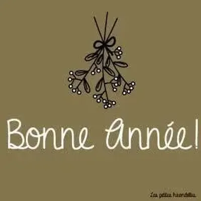 Papeterie bureau - Carte & enveloppe - Bonne année - Dorée - LES PETITES HIRONDELLES