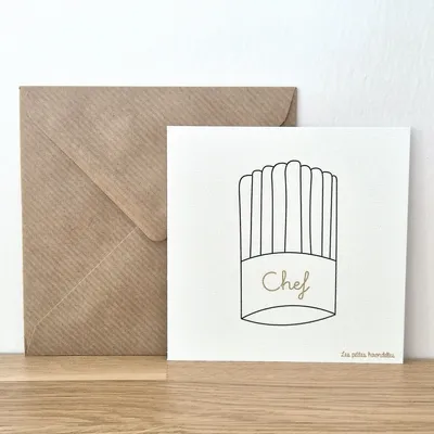 Papeterie bureau - Carte & enveloppe - Chef - LES PETITES HIRONDELLES