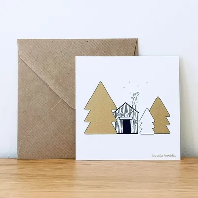 Papeterie bureau - Carte & enveloppe - Cabane - LES PETITES HIRONDELLES