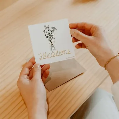 Papeterie bureau - Carte & enveloppe - Félicitations - LES PETITES HIRONDELLES