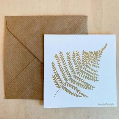 Papeterie bureau - Carte & enveloppe - Fougère - LES PETITES HIRONDELLES