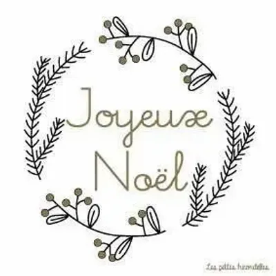 Papeterie bureau - Carte & enveloppe - Joyeux Noël Blanc - LES PETITES HIRONDELLES