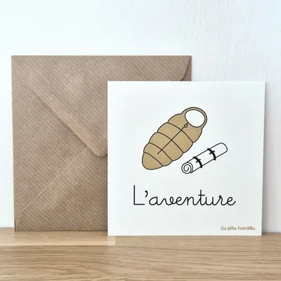 Papeterie bureau - Carte & enveloppe - L'aventure - LES PETITES HIRONDELLES