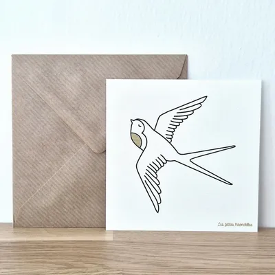 Papeterie bureau - Carte & enveloppe - L'hirondelle - LES PETITES HIRONDELLES