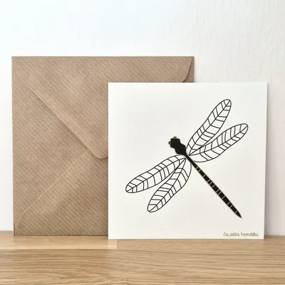 Papeterie bureau - Carte & enveloppe - Libellule - LES PETITES HIRONDELLES