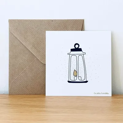 Papeterie bureau - Carte & enveloppe - Lanterne - LES PETITES HIRONDELLES