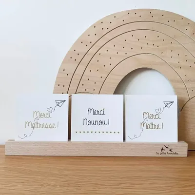 Papeterie bureau - Carte & enveloppe - Merci Maîtresse - LES PETITES HIRONDELLES