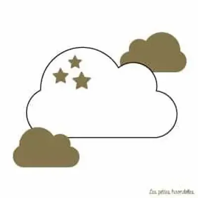 Papeterie bureau - Carte & enveloppe - Nuage étoilé - LES PETITES HIRONDELLES