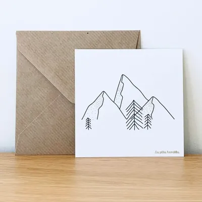 Papeterie bureau - Carte & enveloppe - Montagnes - LES PETITES HIRONDELLES
