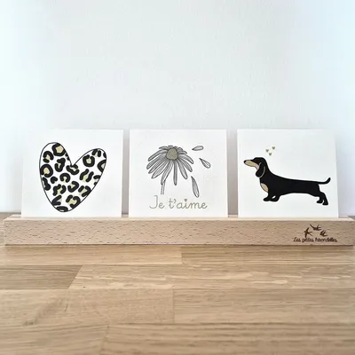 Papeterie bureau - Carte & enveloppe - Teckel - LES PETITES HIRONDELLES