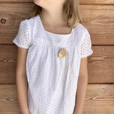Wooden brooch - Hedgehog - LES PETITES HIRONDELLES