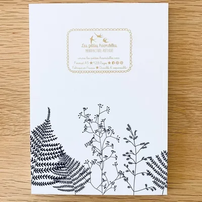 Papeterie bureau - Carnet en papier A5 - Pages blanches - Botanique - LES PETITES HIRONDELLES