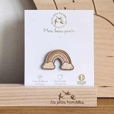 Wooden pin's - Rainbow - LES PETITES HIRONDELLES