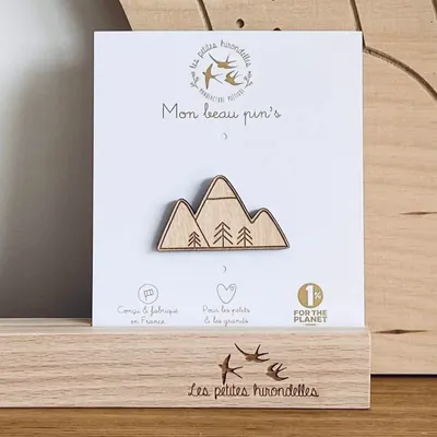 Wooden pin's - Mountains - LES PETITES HIRONDELLES