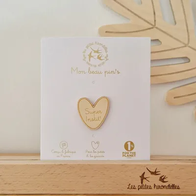 Wooden pin's - Super Teacher - LES PETITES HIRONDELLES