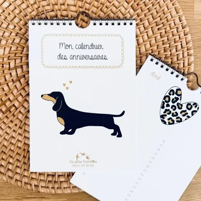 Papeterie bureau - Calendrier des Anniversaires Poétique - LES PETITES HIRONDELLES