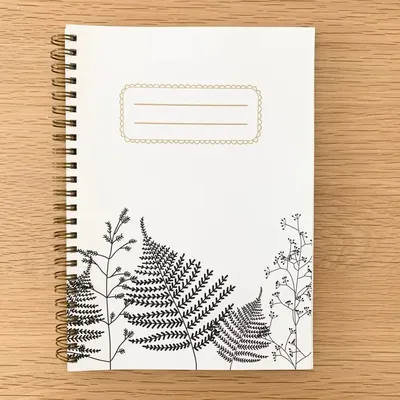 Papeterie bureau - Carnet en papier A5 - Spirales et lignes - Botanique - LES PETITES HIRONDELLES