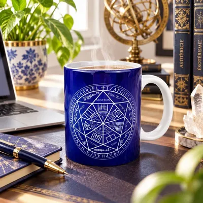 Cadeaux - Mug indigo Sceau des 7 Archanges - MANDALASHOP