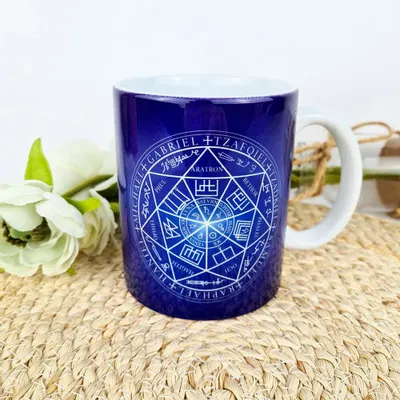 Cadeaux - Mug indigo Sceau des 7 Archanges - MANDALASHOP