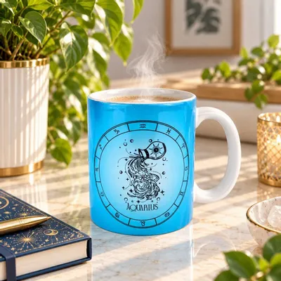 Gifts - Aquarius zodiac mug - MANDALASHOP