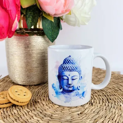 Cadeaux - Mug Bouddha bleu - MANDALASHOP