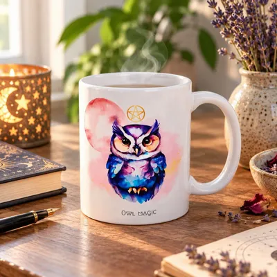 Gifts - Witch mug Owl Magic - MANDALASHOP