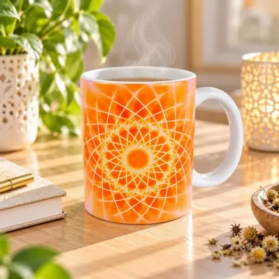 Cadeaux - Mug Mandala du bonheur qui naît de l'intelligence inspirée - MANDALASHOP