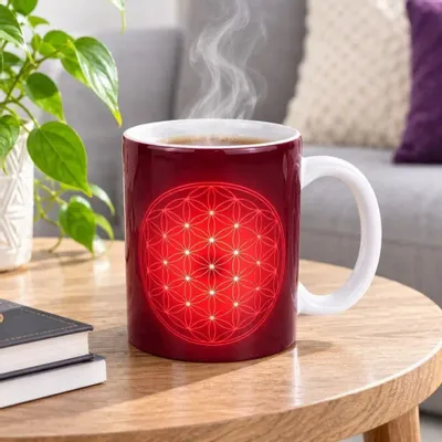 Gifts - Red Flower of Life Mug - MANDALASHOP