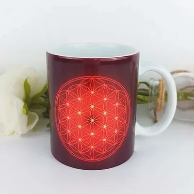 Gifts - Red Flower of Life Mug - MANDALASHOP