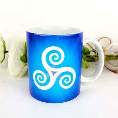 Gifts - Blue Triskelion Mug - MANDALASHOP