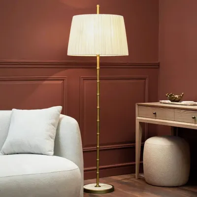 Floor lamps - Conti Antique Brass Floor Lamp - RV  ASTLEY LTD