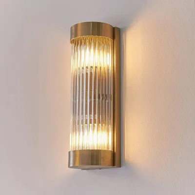 Wall lamps - Nasir Antique Brass Wall Light - RV  ASTLEY LTD