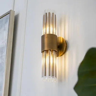 Wall lamps - Colmar Antique Brass Wall Light - RV  ASTLEY LTD