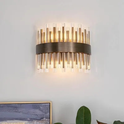 Wall lamps - Colmar Wide Antique Brass Wall Light - RV  ASTLEY LTD