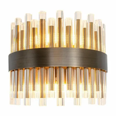 Wall lamps - Colmar Wide Antique Brass Wall Light - RV  ASTLEY LTD