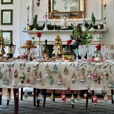 Décorations pour tables de Noël - Nappes et serviettes en lin S&B x NOSTALGIE CHRISTBAUMSCHMUCK - SUMMERILL AND BISHOP