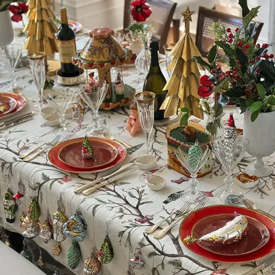 Décorations pour tables de Noël - Nappes et serviettes en lin S&B x NOSTALGIE CHRISTBAUMSCHMUCK - SUMMERILL AND BISHOP