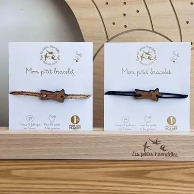 Bracelets - bracelet-en-bois-etoile-filante - LES PETITES HIRONDELLES