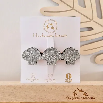 Accessoires cheveux - barrette-clip-coquillages - LES PETITES HIRONDELLES