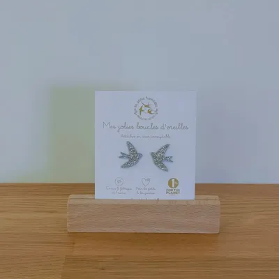 boucles-d-oreilles-pailletees-hirondelles - LES PETITES HIRONDELLES