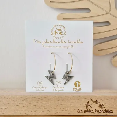 creoles-pailletees-eclairs - LES PETITES HIRONDELLES