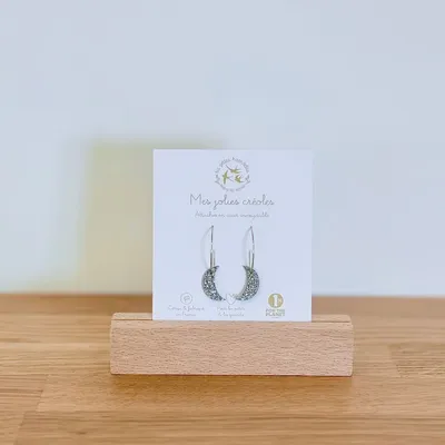 creoles-pailletees-lunes - LES PETITES HIRONDELLES