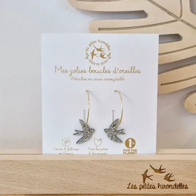 creoles-pailletees-hirondelles - LES PETITES HIRONDELLES