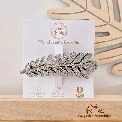 Accessoires cheveux - barrette-clip-branche-de-pin - LES PETITES HIRONDELLES